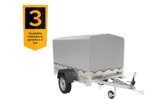 Remorque 750 kg 200 x 125 avec bâche dôme et arceau Garden Trailer 201 KIPP