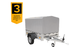 Remorque 750 kg 200 x 125 avec bâche dôme et arceau Garden Trailer 201 KIPP