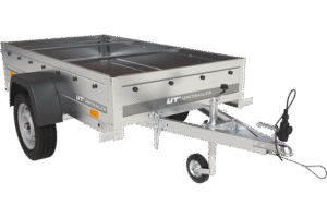 Remorque de jardin 200 Kipp avec roue jockey, châssis H-0 et bâche bleue