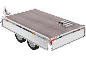 remorque deux essieux 254×151 avec roues unitrailer solid 250/2 dmc 750 kg