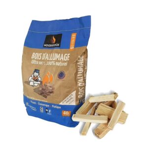 Bois d'allumage brut sec Woodstock 40 litres