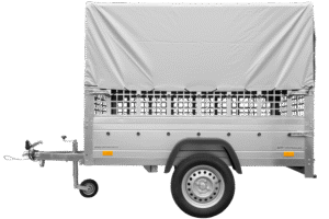 Remorque tôle Garden Trailer 200 KIPP 200×106 cm [avec rehausses grillagées, bâche haute et arceau