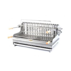 Grilloir avec tournebroche Le Marquier Irissary inox à poser ou encastrer